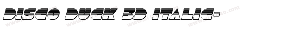 Disco Duck 3D Italic字体转换